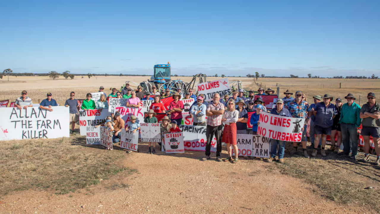 Australian farming families penalised for obstructing power line survey work