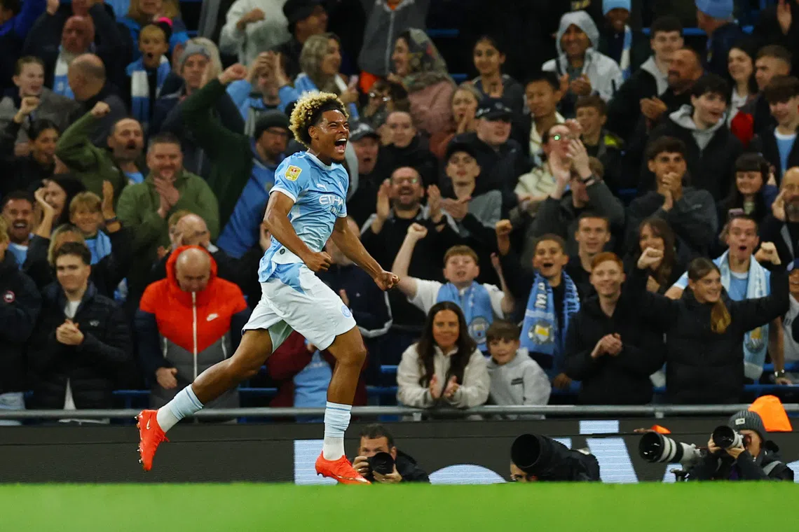 Teen sensation Samba shines with brace on Man City debut