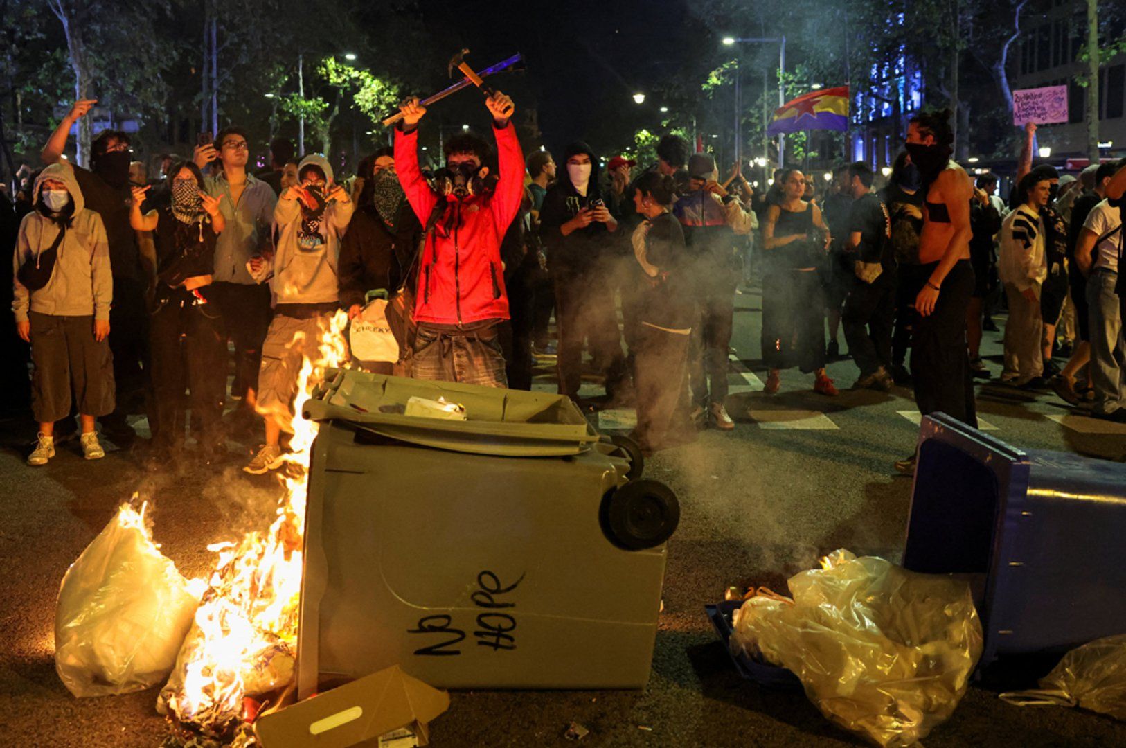 Barcelona housing protest turns violent as demonstrators clash with authorities