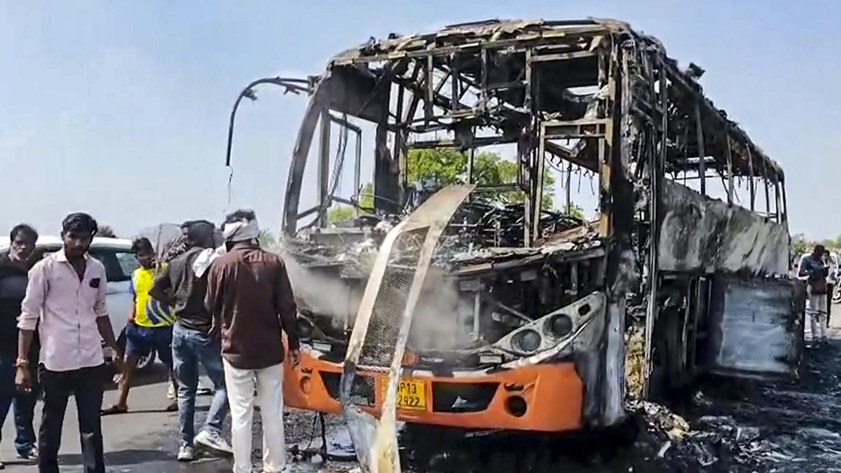 Madhya Pradesh government bus catches fire; all passengers safely evacuated