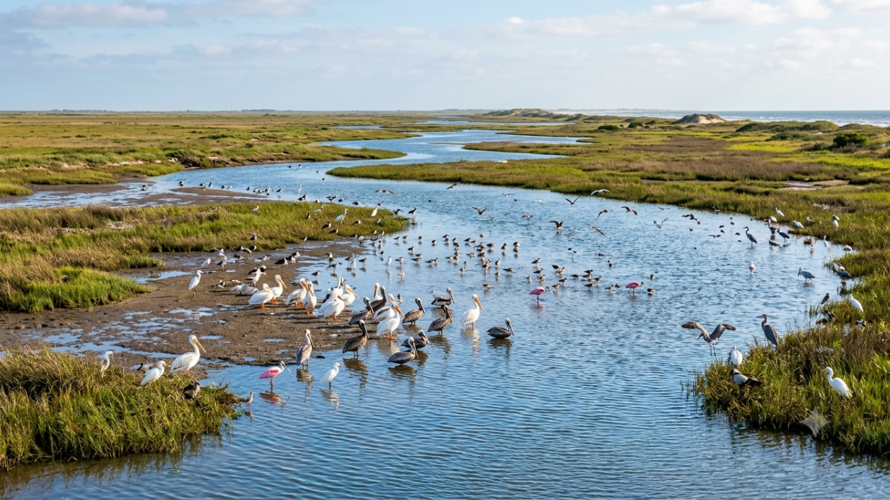 Texas Wetland Restored After 70 Years of Drought Brings Wildlife Back