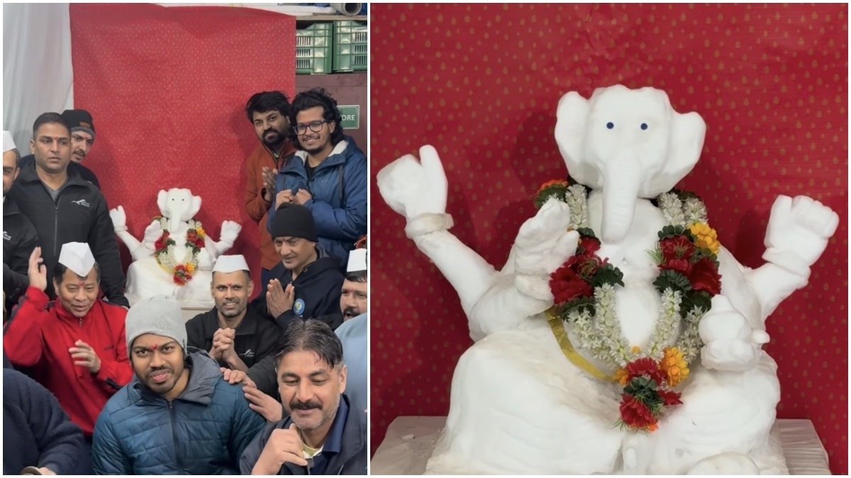 Indian scientists celebrate Ganesh Chaturthi with ice sculpture in Antarctica
