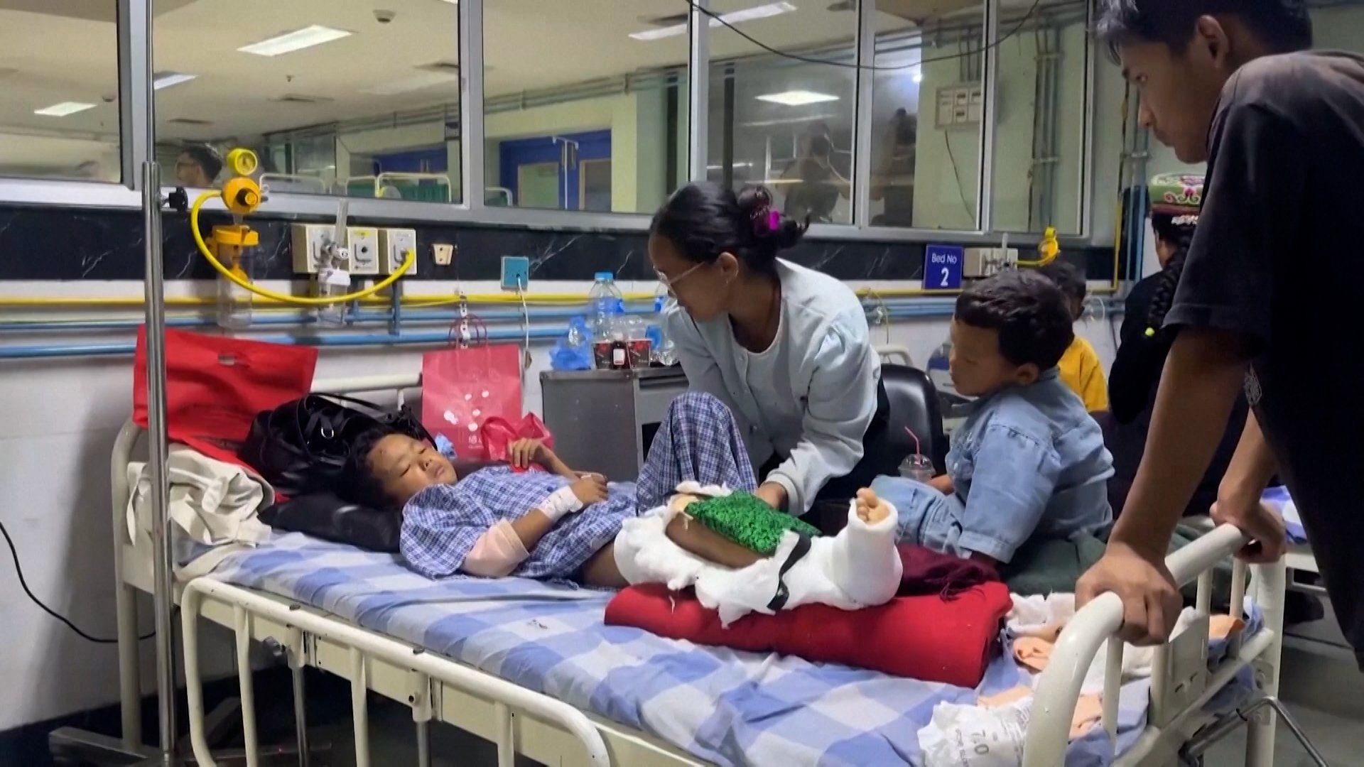 Young Nepal flood survivor reunited with mother following daring rescue