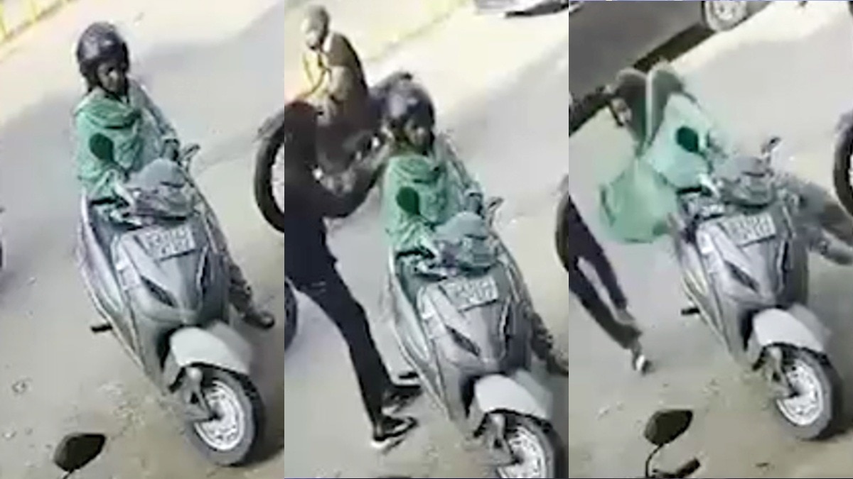 Woman chases gold chain snatcher in crowded Jaipur market