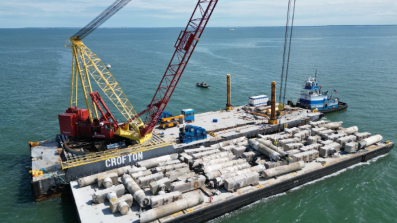 US state transforms demolished bridge concrete into marine habitats