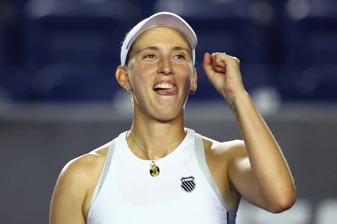 Mertens battles back to reach Monterrey Open final
