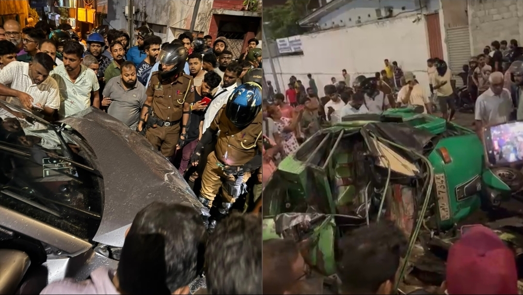 Two dead, four injured in multi-vehicle collision on Mattakkuliya Road