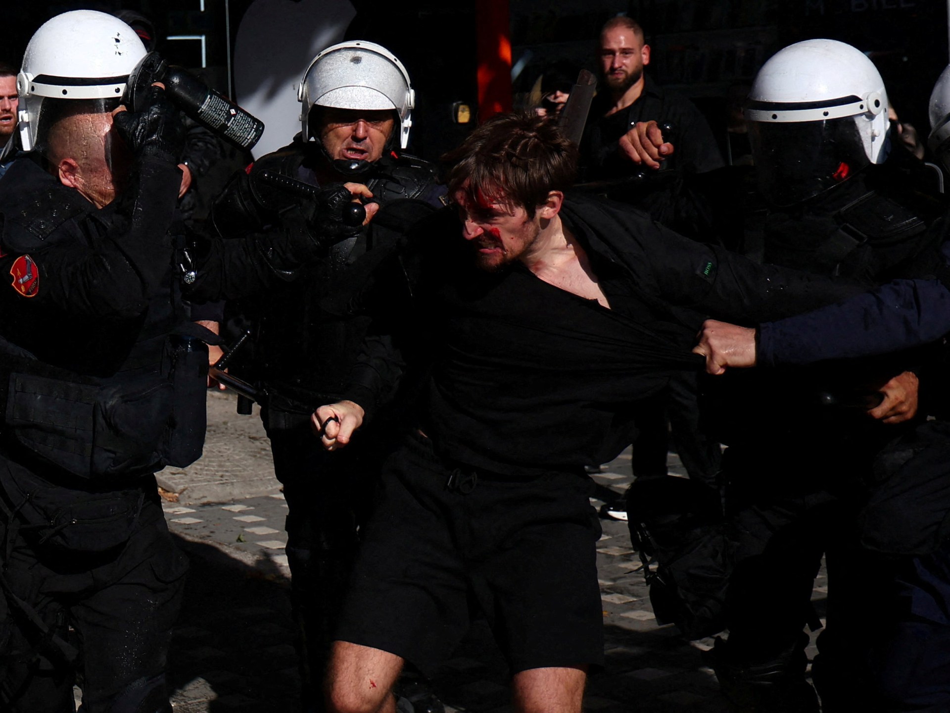 Albanian police deploy tear gas amid violent student protests in Tirana