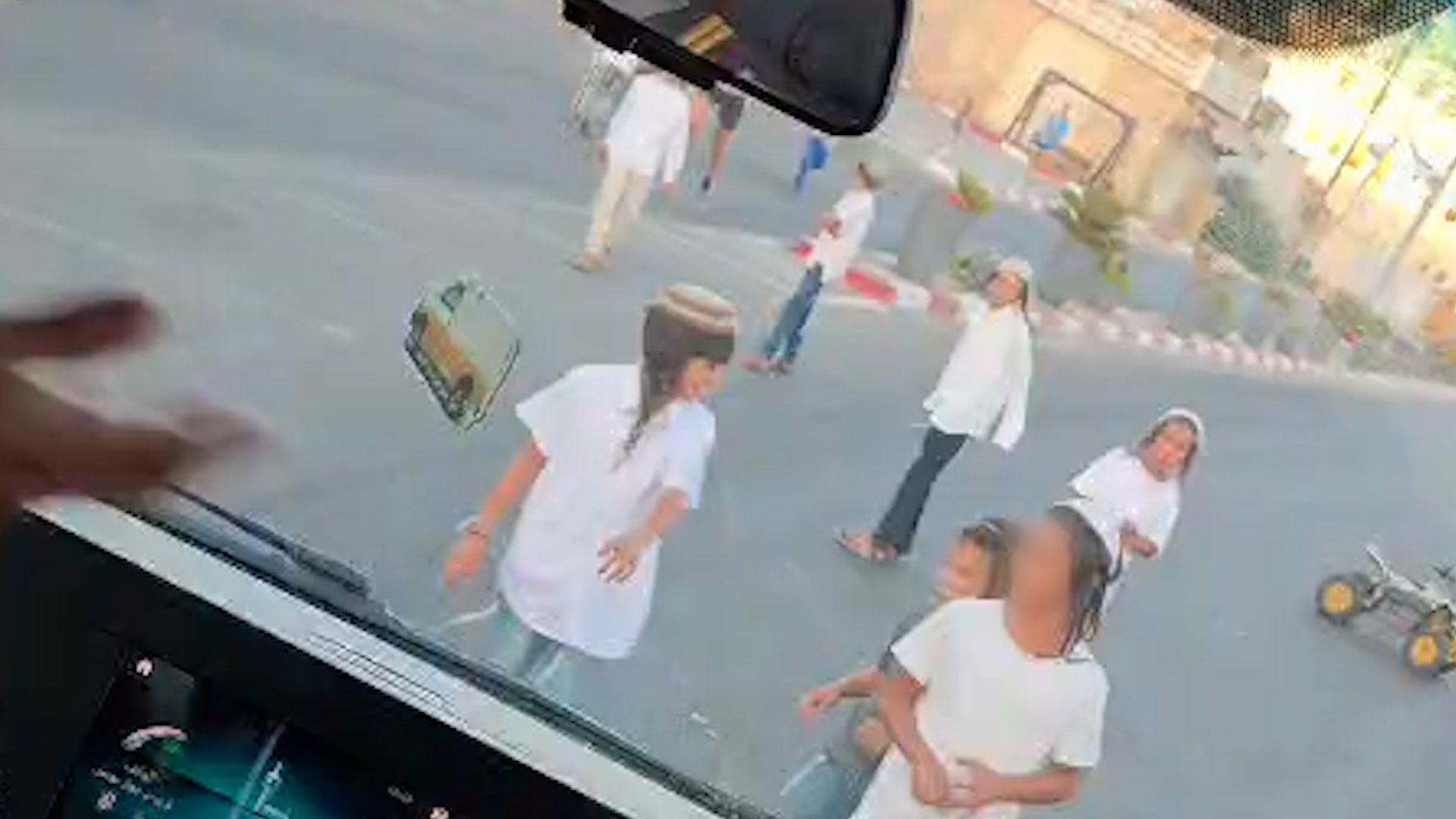 Video shows Israeli settler children blocking ambulance in West Bank
