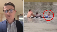 Australian journalist saves driver from submerged vehicle in dramatic rescue