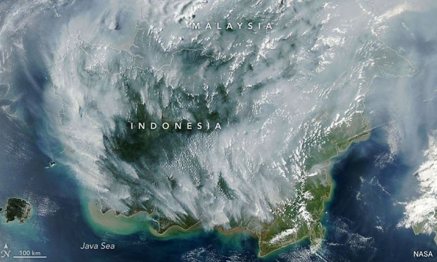 Hampir 900 hektar hutan Indonesia masih berkobar; nasib lima penumpang helikopter tidak pasti