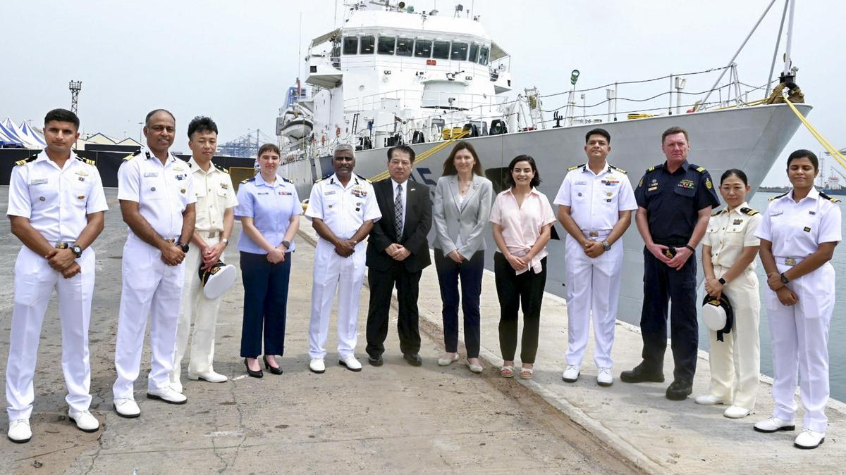 ICG Ship Shaunak Embarks on Australia Voyage with QUAD Officers