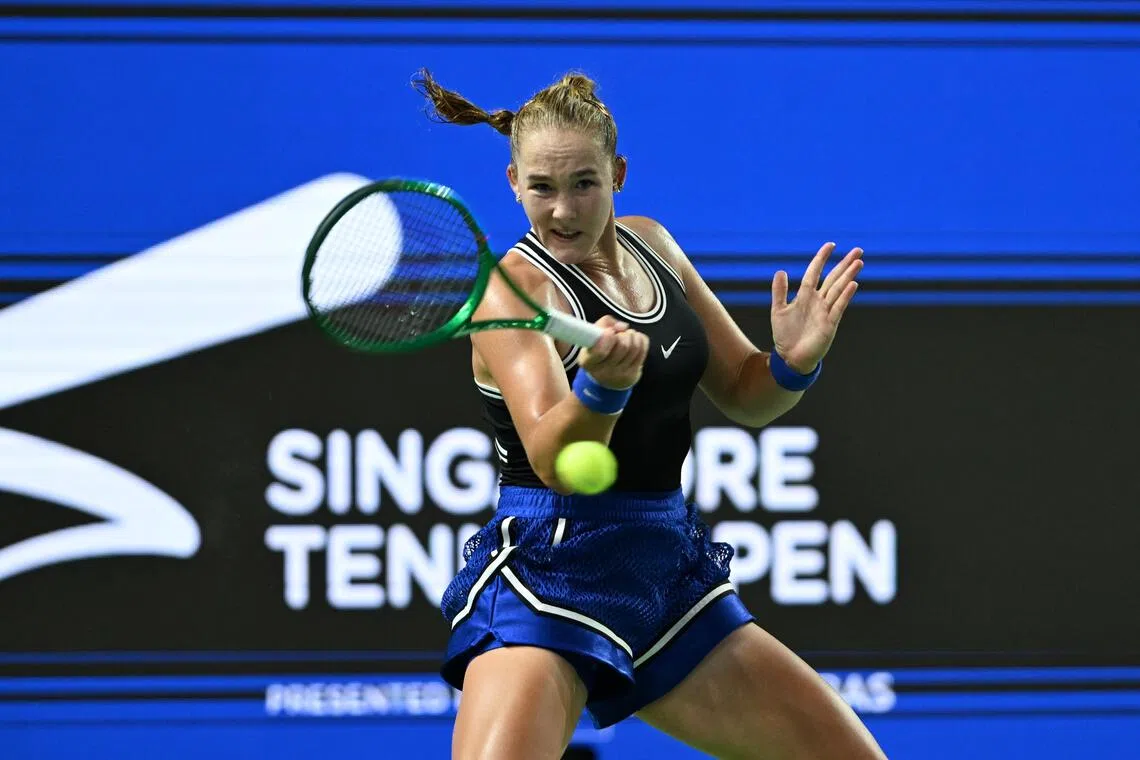 Teen Grand Slam champion Andreeva advances at Singapore Tennis Open