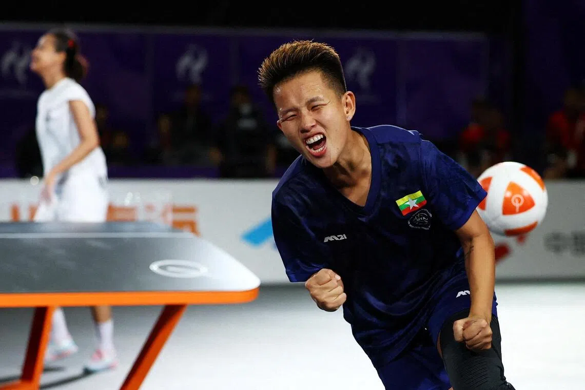 Myanmar claims inaugural teqball gold at Asian Games