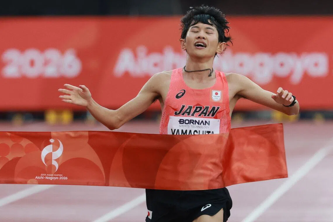 Yamashita wins Asian Games marathon as Eshete claims women's title