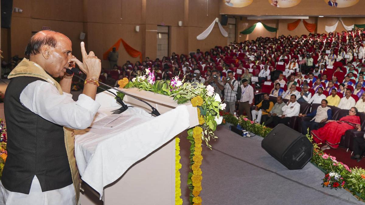 Character development crucial alongside academics, says Defence Minister Singh