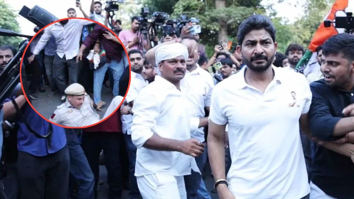 Police allege violence during Congress march led by Rahul Gandhi