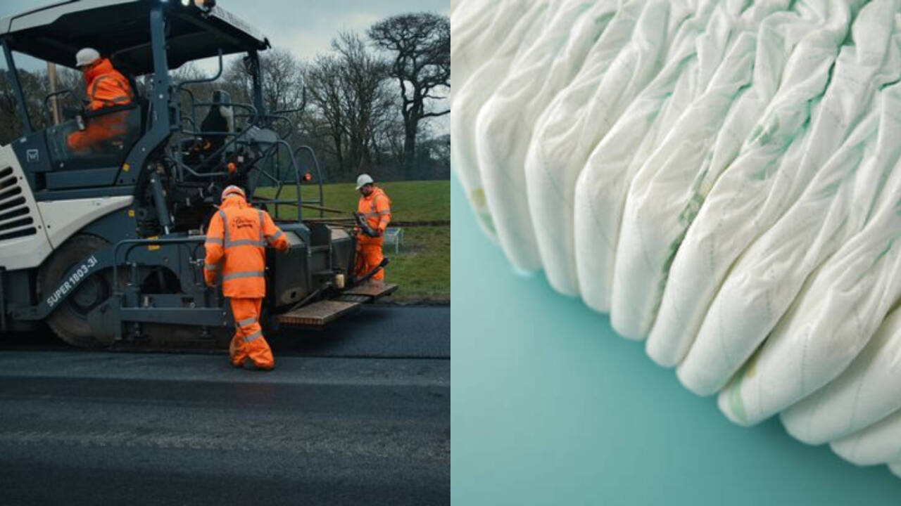 Welsh council converts recycled nappies into road surface material