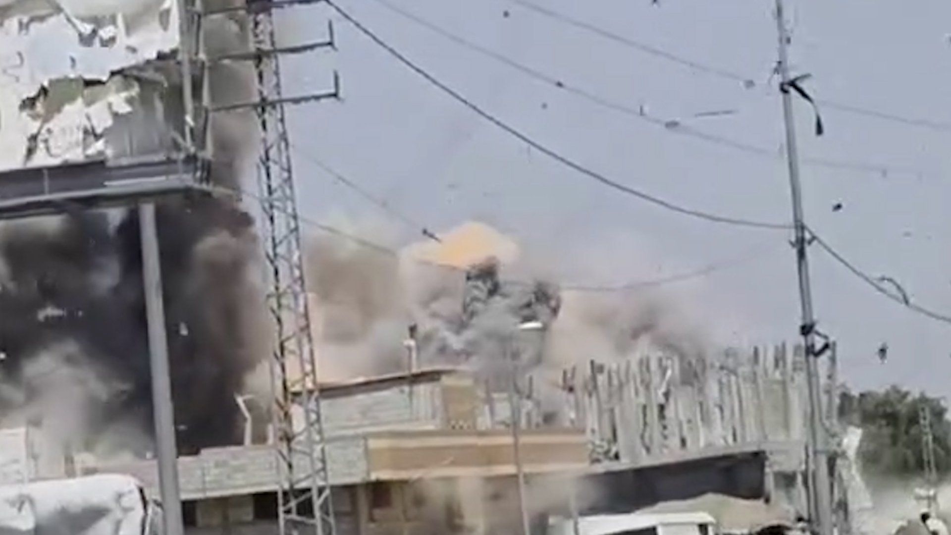Israeli airstrike destroys warehouse facility in central Gaza