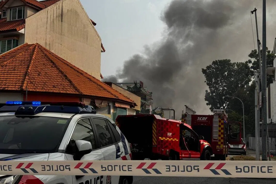 30 residents evacuated as fire engulfs Kovan residential unit