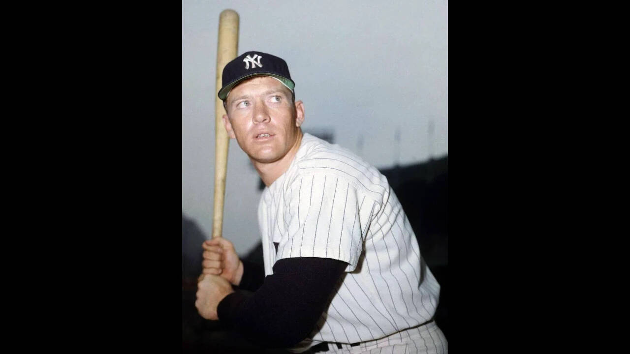 Rare Mickey Mantle photograph discovered in garage sale book fetches $20,740