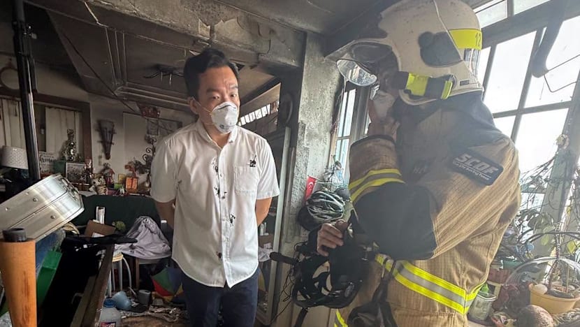 Two hospitalised after fire breaks out at Mei Ling Street HDB block