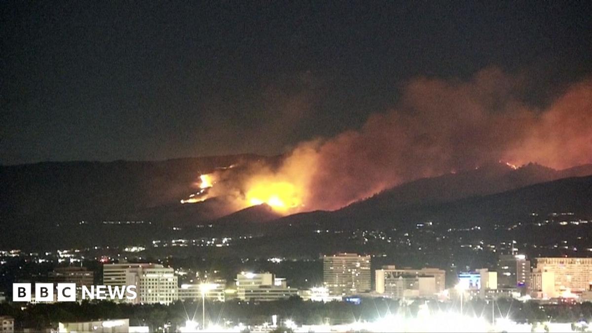 Nearly 90,000 evacuation orders issued as Nevada wildfire spreads