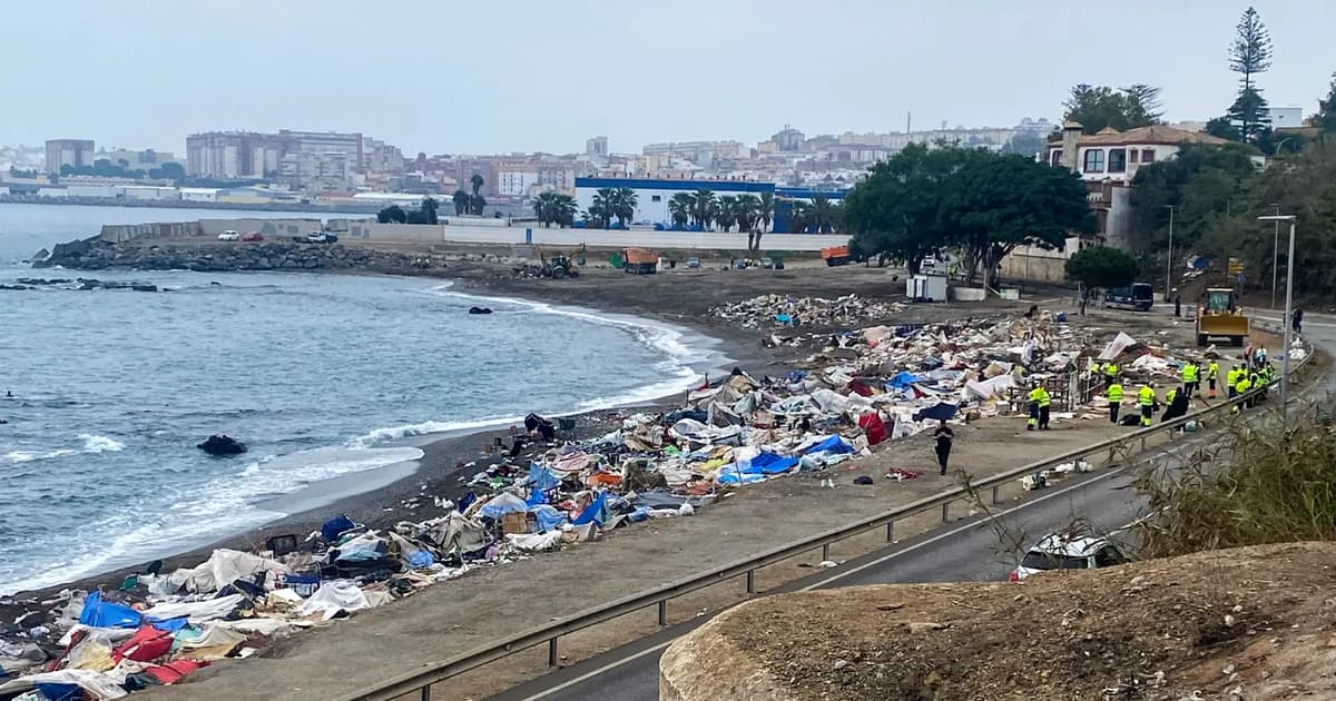Berkempen terakhir pendatang di Ceuta dibubarkan sebelum lawatan raja