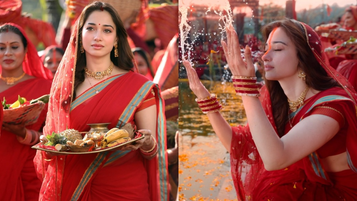 Tamanna Bhatia celebrates Chhath festival in traditional style with new film song