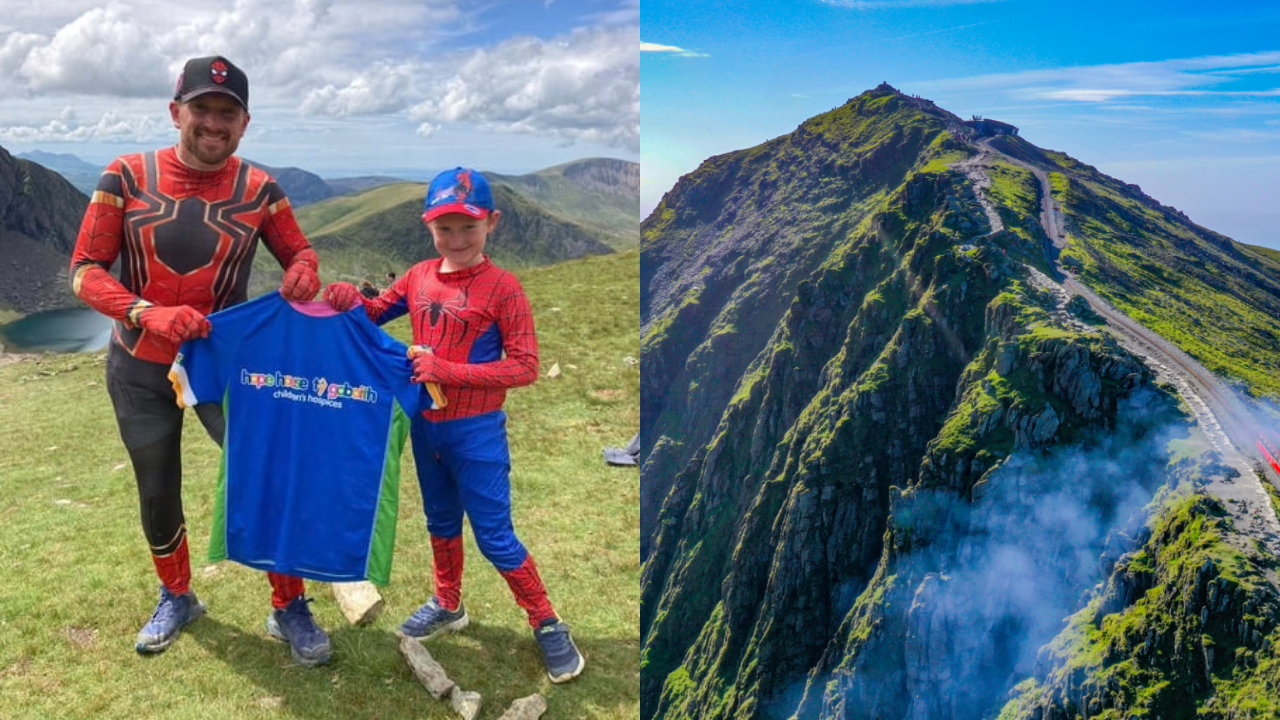 British man scales Welsh mountain 141 times in Spider-Man suit for charity