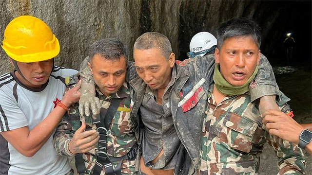 Chinese worker freed from Nepal tunnel collapse after two-day rescue effort