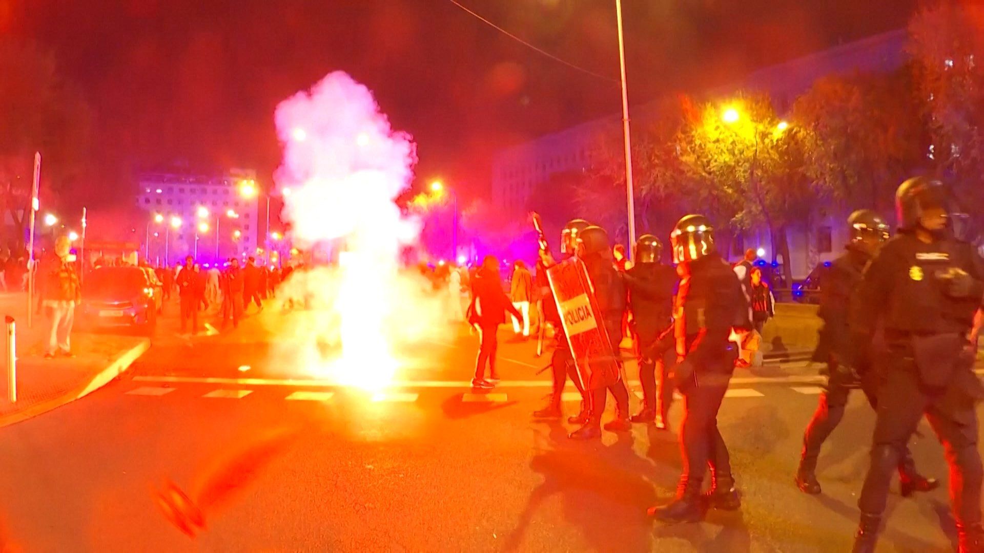 Madrid deploys riot police as train tragedy sparks political tensions