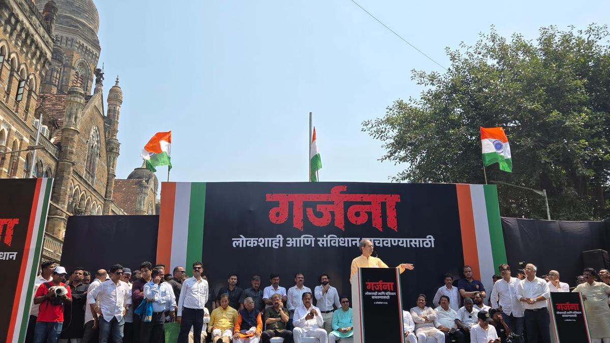 Opposition leaders march in Mumbai against electoral commission