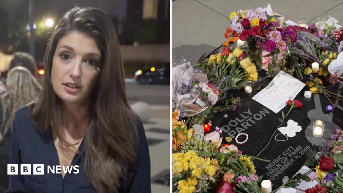 Country music fans mourn Dolly Parton at Nashville tribute site