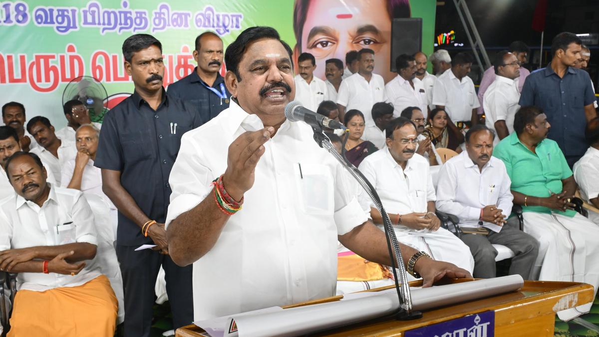 Palaniswami hits out at Vijay over TVK functionary's drug arrest
