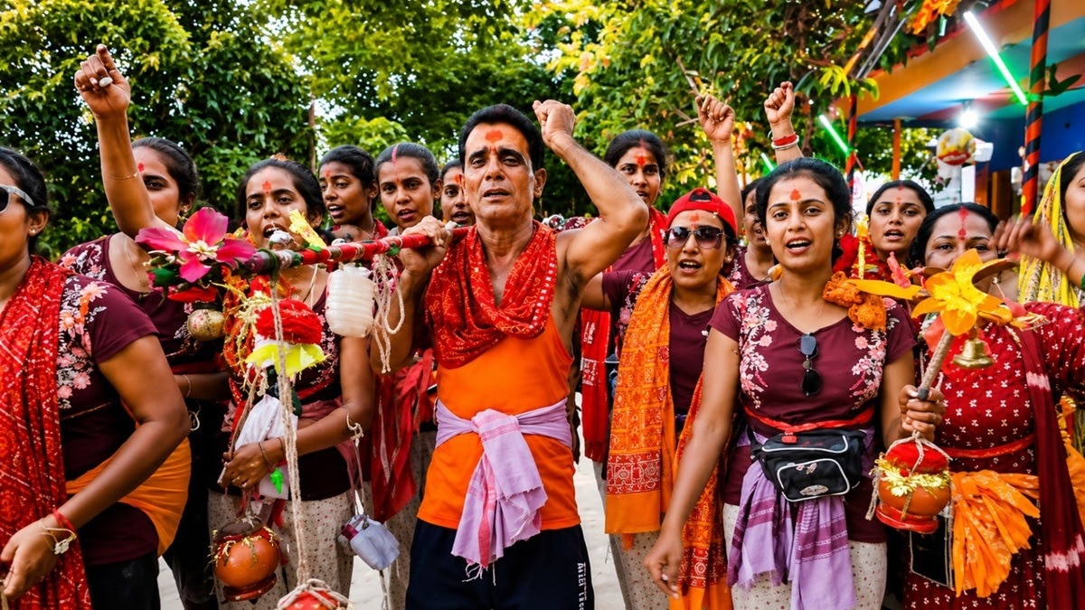 Devotee Completes 40-Year Pilgrimage Tradition with 19 Daughters