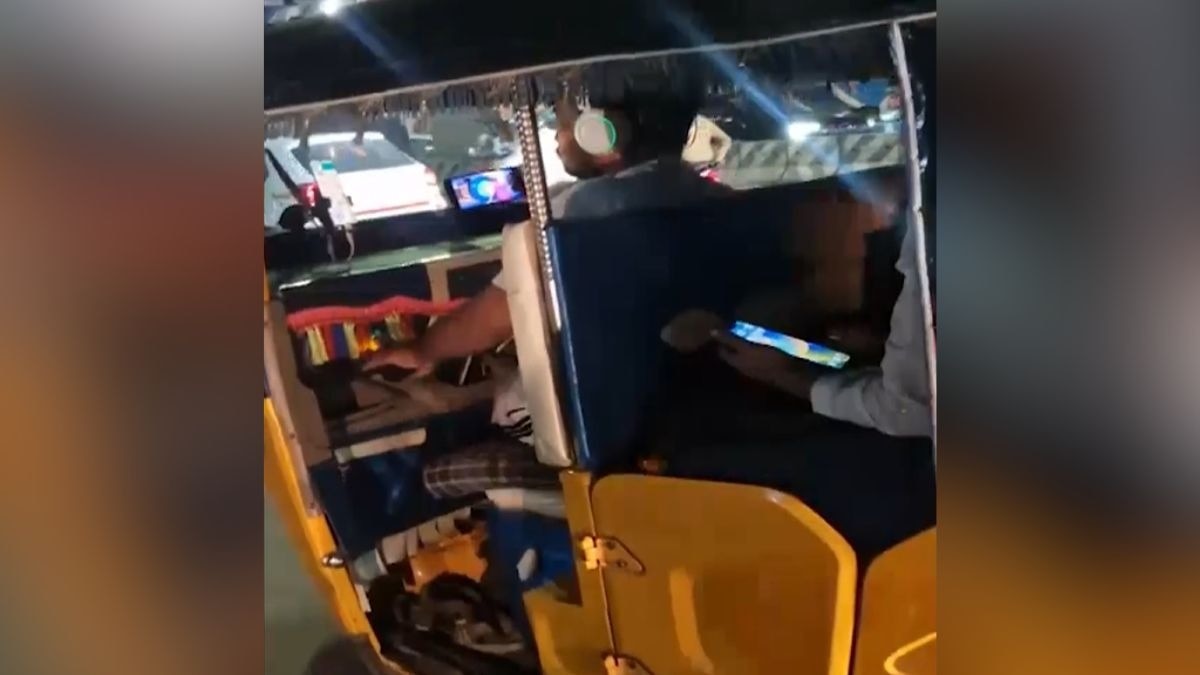 Hyderabad auto driver caught watching film while steering vehicle