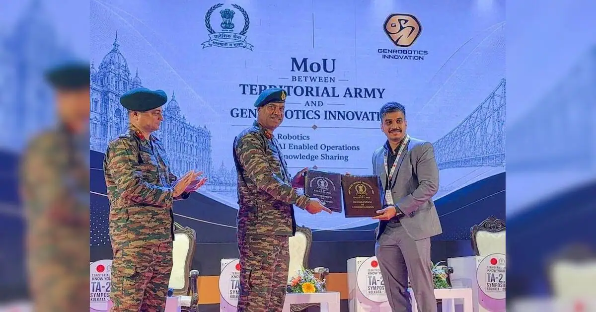 Genrobotics partners with Territorial Army for robotics innovation