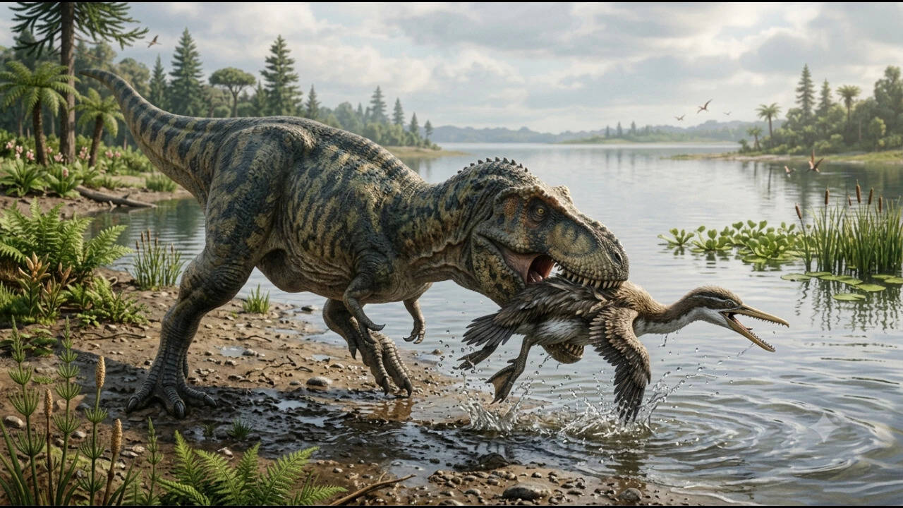 Ancient feather in dinosaur fossil offers clues to bird survival