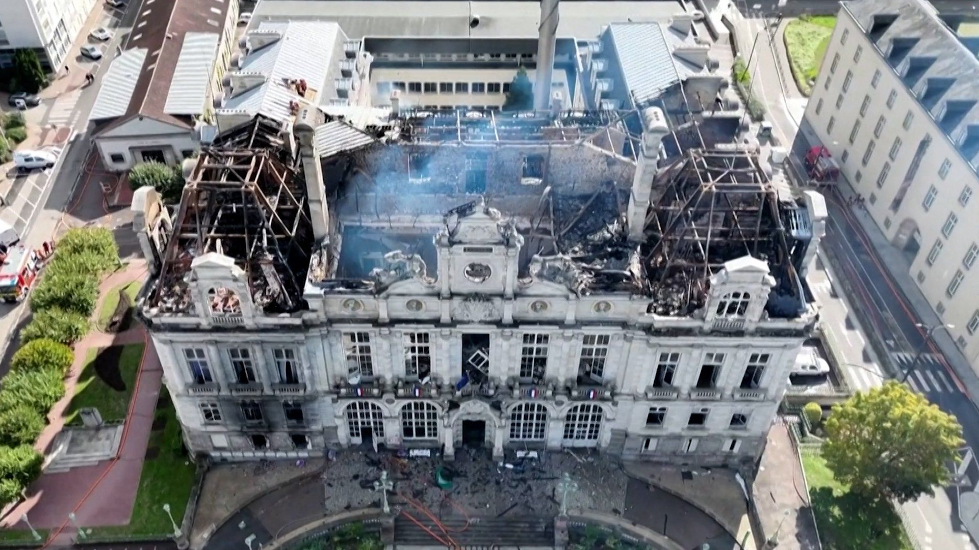 French Town Reels After Historic Town Hall Destroyed in Protest Fire