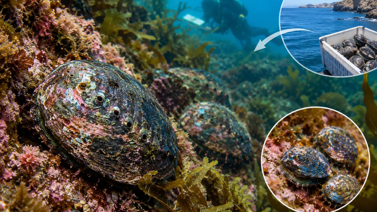 California's endangered abalone population surges after relocation programme