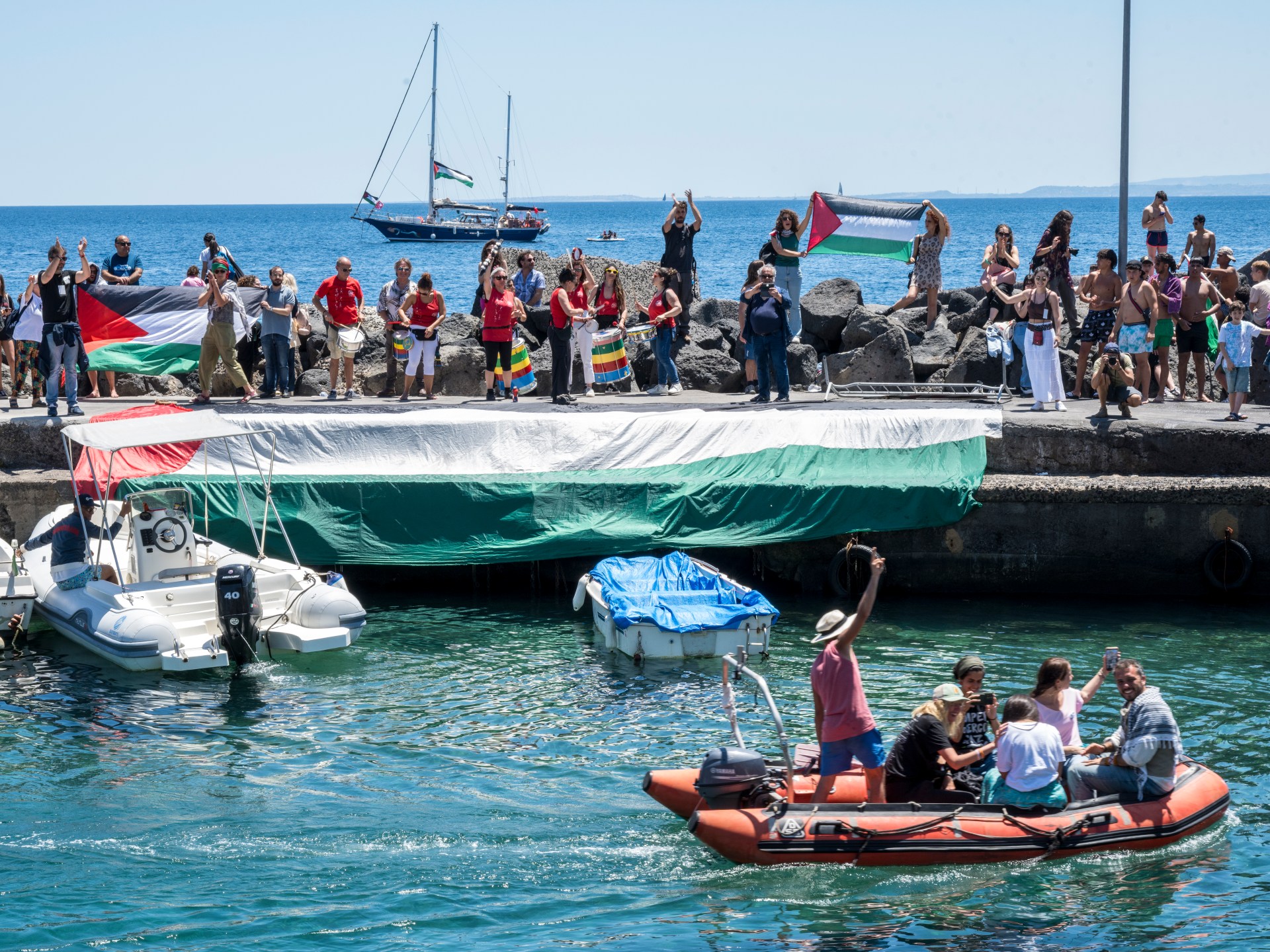 Humanitarian flotilla sets sail amid calls to end Gaza blockade
