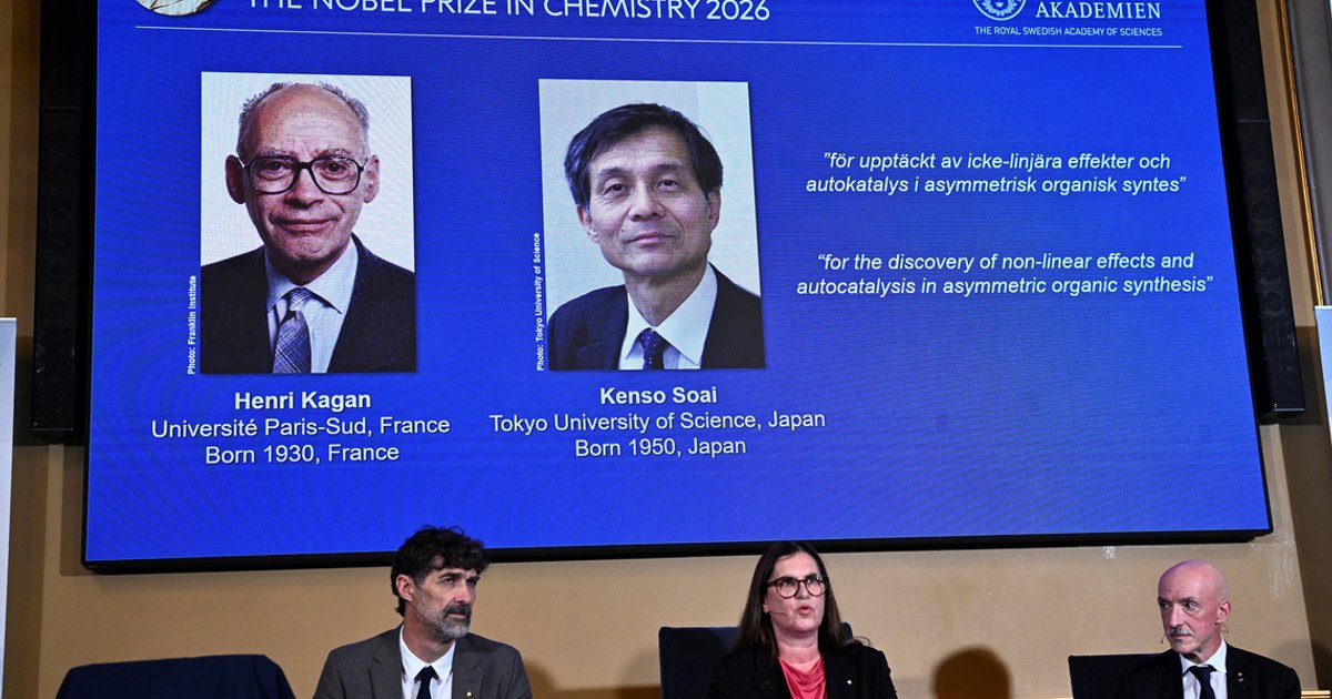 Kagan and Soai awarded 2026 Nobel Prize in Chemistry