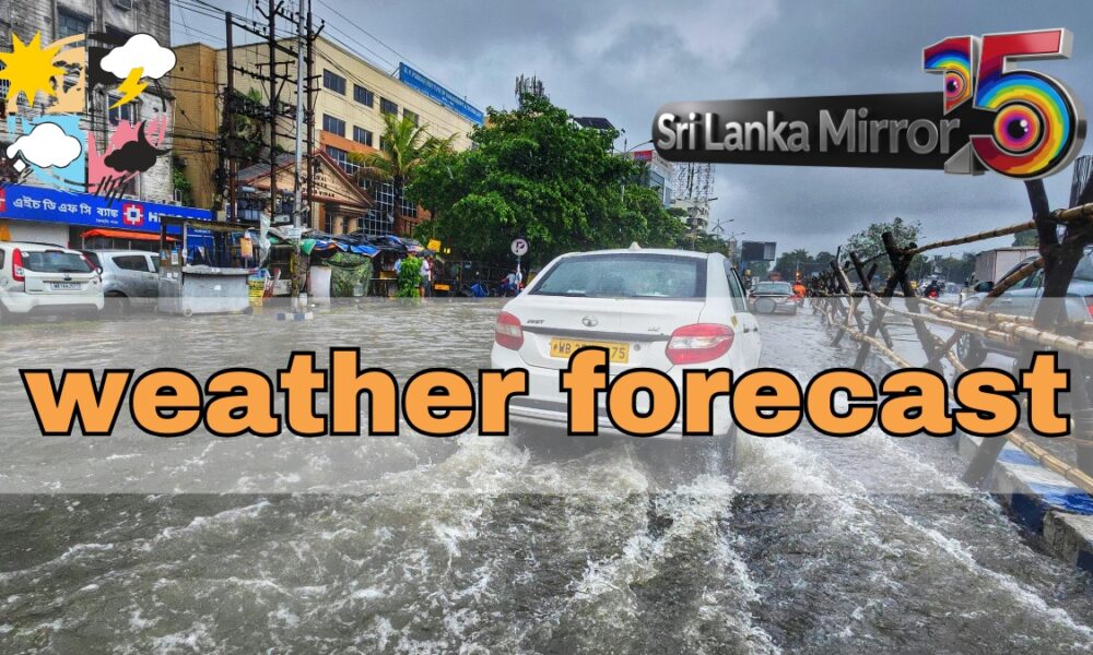 Afternoon downpours forecast across Sri Lanka with heavy rainfall warning