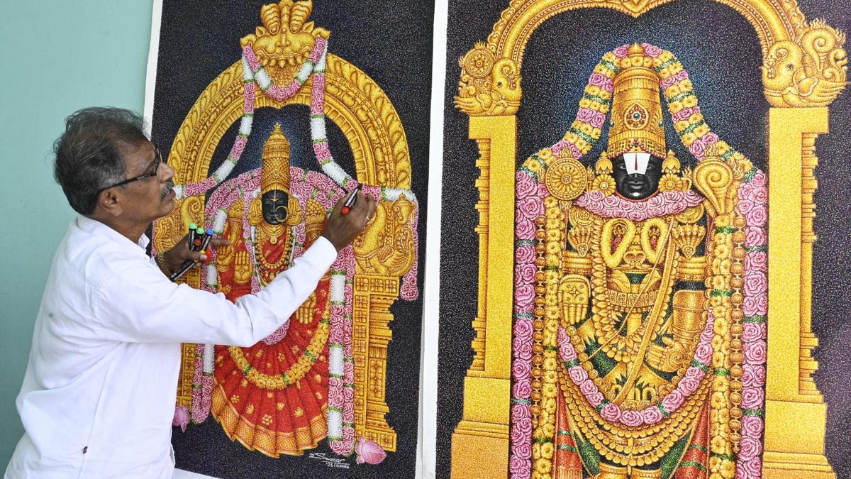 Pointillist artwork of Hindu deities to feature in revamped Tirumala museum