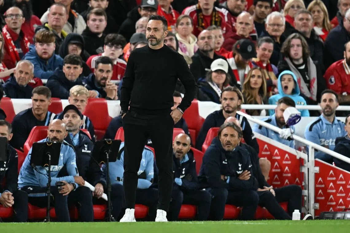 Tottenham reeling after heavy League Cup loss to Liverpool