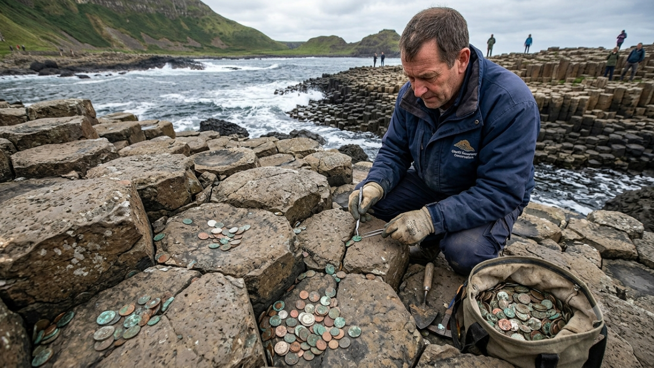 Over 10,000 coins removed from Giant's Causeway UNESCO site