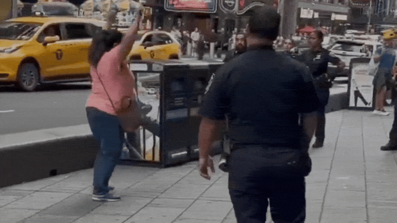 One dead, another critically hurt in Times Square stabbing; suspect shot