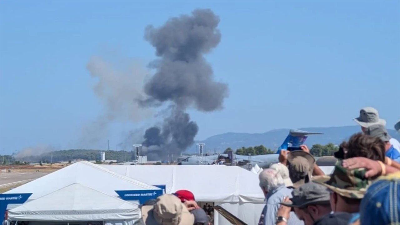 F-4 Fighter Jet Crashes During Athens Airshow Display