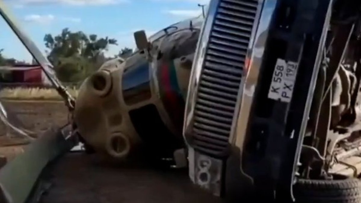 Russian stuntman's helicopter transport attempt ends in dramatic crash